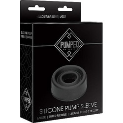 Shots Silicone Pump Sleeve Large Black