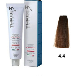 Faipa Three Color 4.4 Καστανοχάλκινο Μόνιμη Βαφή Μαλλιών 120ml