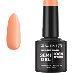 Elixir Semigel 1089 Apricot Ημιμόνιμο Βερνίκι Νυχιών 8ml
