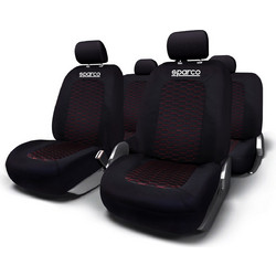 Sparco Καλύμματα Set Black / Red 4τμχ