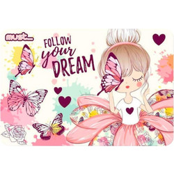 Παιδικό Σουπλά Πλαστικό Must Butterfly Girl 29x43cm Πολύχρωμο 585178