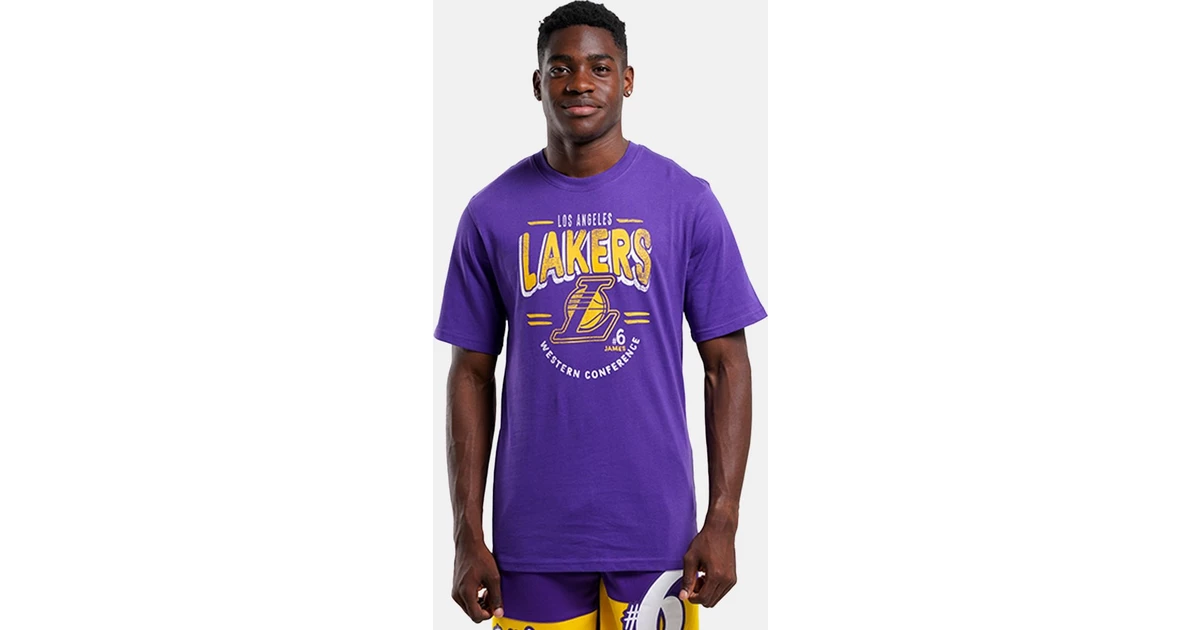 NBA LeBron James Los Angeles Lakers School Of Rock Men's T - LAK06