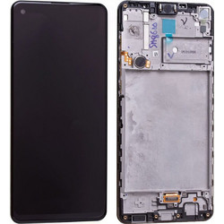 Samsung Οθόνη LCD με Μηχανισμό Αφής και Πλαίσιο για Galaxy A21S (Μαύρο)Κωδικός: 24084597