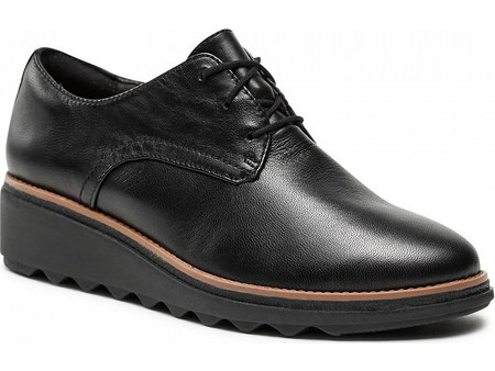 Clarks Γυναικείο Δερμάτινο Παπούτσι Sharon Rae 26175416 Black Leather (Μαύρο)