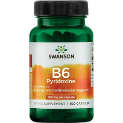 Swanson B6 Pyridoxine 100mg 100 Κάψουλες