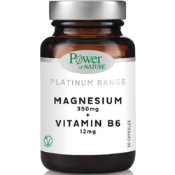 Power Health Platinum Range Magnesium 350mg & Vitamin B6 12mg 30 Κάψουλες