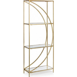 Bizzotto Elenor Ραφιέρα Μεταλλική Χρυσή 56x25x151,5