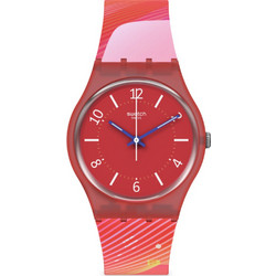 Swatch Γυναικείο Ρολόι με Πολύχρωμο Καουτσούκ Λουράκι SO28Z105