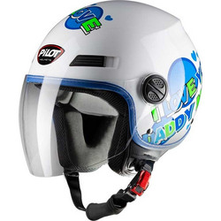Pilot Helmets Fazer Junior Blue White Κράνος Μηχανής Jet 900gr