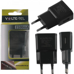 Volte-Tel VTU21 Φορτιστής Χωρίς Καλώδιο με Θύρα USB-A Black