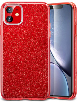 Θήκη iPhone 11 Forcell Glitter Shine Cover Hard Case -Κόκκινο