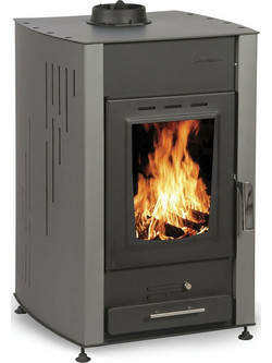 Thermiki ATS Hydro 25 Grey Ατσάλινη Ξυλόσομπα Καλοριφέρ 25kW