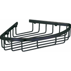 Μονή Γωνιακή Σπογγοθήκη Αλουμινίου 225x225x55 mm Μαύρη Rainbow 05150.002