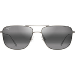 Maui Jim 887-17 Ανδρικά Γυαλιά Ηλίου Aviator Μεταλλικά Γκρι με Μαύρο Polarized Φακό