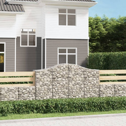 vidaXL Συρματοκιβώτια Τοξωτά 50 τεμ. 200x50x120/140 εκ. Γαλβαν. Ατσάλι 3145680