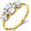 Vogue Solitaire Γυναικείο Δαχτυλίδι από Ασήμι 925 Επιχρυσωμένο 3851111