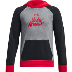 Under Armour Rival Παιδικό Φούτερ με Κουκούλα Γκρι 1379795-001