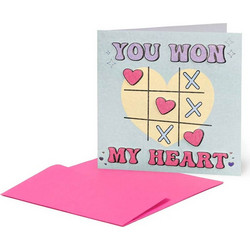 Ευχετήρια Mini Κάρτα Tic-Tac-Toe - You Won My Heart BQEL012 Legami