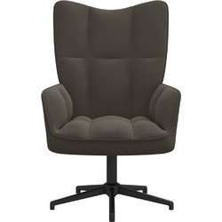 vidaXL Πολυθρόνα Relax Βελούδινη Καφέ 328096