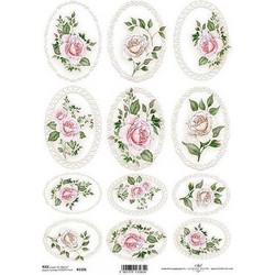 Ριζόχαρτο pink roses 21x29εκ. (ITD-R1326)