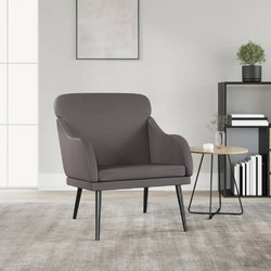 vidaXL Πολυθρόνα Δερματίνη Γκρι 351427