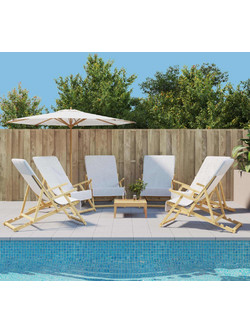 vidaXL Πετσέτα Θαλάσσης Λευκή 60x135cm 3157051 6τμχ