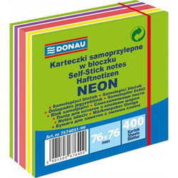 DONAU POSTIT ΚΥΒΟΣ ΧΡΩΜΑΤΙΣΤΟΣ ΑΥΤΟΚΟΛΛΗΤΟΣ NEON