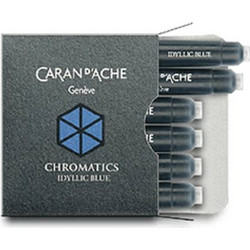 Caran D' Ache Αμπούλες Μελάνης Για Πένα Chromatics Idyllic Blue 6 Τεμ