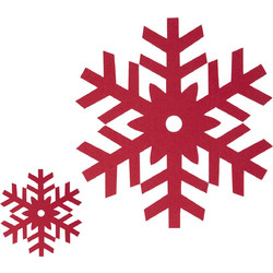 Σουβέρ σετ 4τμχ.Felt Snow Flake Red NEF-NEF HOMEWARE
