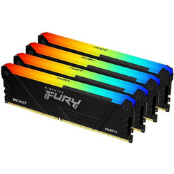 Kingston Fury Beast RGB 2023 64GB (4X16GB) DDR4 RAM 3200MHz C16 Black