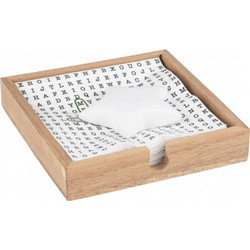 Χαρτοπετσετοθήκη Star RD0090454 14,3x14,3x3cm Natural-White Raeder Ξύλο,Πορσελάνη