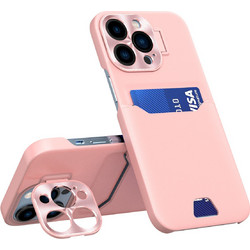 Leather Stand Case for Samsung Galaxy S23+ card wallet cover with stand pink