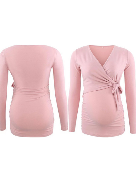 Γυναικεία μακρυμάνικη μπλούζα θηλασμού (ροζ)...
