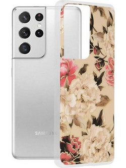 Techsuit Marble Series Back Cover Mary Berry Nude (Samsung Galaxy S21 Ultra)