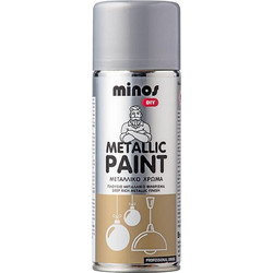 Minos Metallic Paint Σπρέι Βαφής RAL9006 Ασημί Metallic 400ml