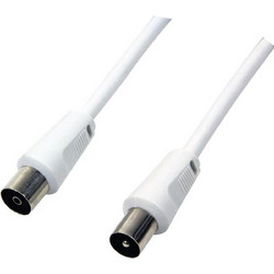 LogiLink Καλώδιο Κεραίας Coax Male to Coax Female 2.5m White CA1061