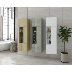 Drop Instinct Κρεμαστή Στήλη Μπάνιου Ξύλινη Natural Oak