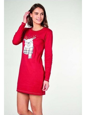 ΓΥΝΑΙΚΕΙΟ ΝΥΧΤΙΚΟ ΤΑΡΑΝΔΑΚΙ DODO FEMME LIQUETTE COTTON NONO.LML-21W-E Κόκκινο