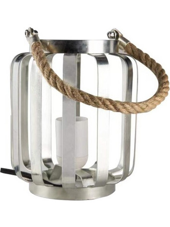 EL327121 | EL327121 | CAGE TABLE LIGHT SILVER|E27|Φ145xh180mm|1.8mt Καλώδιο + ΙΙ Διακοπτάκη|enjoysimplicity