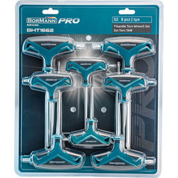 Bormann Pro BHT1662 Σετ 8 Κλειδιά Torx σε Σχήμα Ταφ