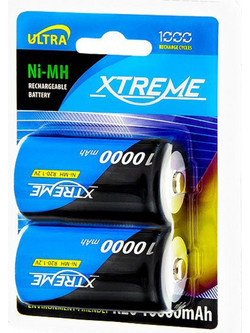 Xtreme Rechargeable R20 D 10000mAh 2τμχ