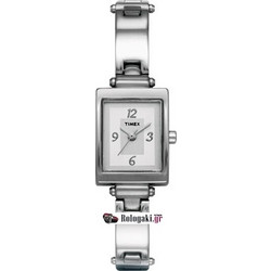 Timex Stainless Steel Γυναικείο Ρολόι με Ασημί Μεταλλικό Μπρασελέ T23561