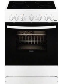Zanussi ZCV65201WA Κουζίνα Ηλεκτρική 56lt με Κεραμικές Εστίες 60cm