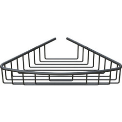 Ραφιέρα Μπάνιου Γωνιακή 35.5x21x7cm 0.38kg Αλουμίνιο Μαύρο