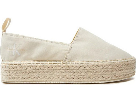 ΕΣΠΑΝΤΡΙΓΙΑ CALVIN KLEIN PLATFORM ML BTW CREAMY WHITE/BRIGHT WHITE CALVIN KLEIN
