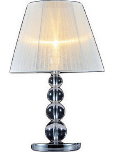 Aca AD477211 Πορτατίφ Ε27 Λευκό Ασημί Φ35xΥ55cm