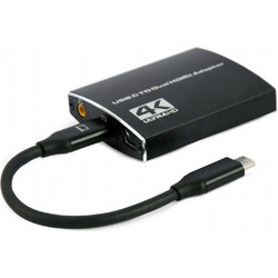 Καλώδιο USB-C σε HDMI GEMBIRD A-CM-HDMIF2-01 Μαύρο