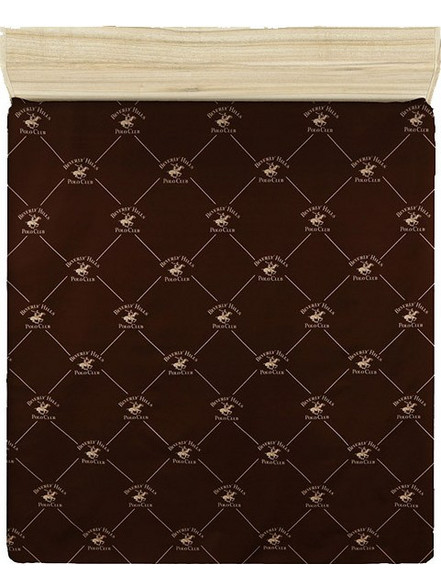 Beverly Hills Polo Club Σεντόνι Μονό Βαμβακερό 180x240 176BHP1102 Καφέ