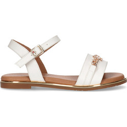TOMMY HILFIGER Girls Flat Sandal With Chain - White