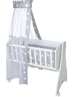 Lorelli First Dreams Stars Σετ Λίκνου Grey 7τμχ